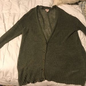 Green cardigan